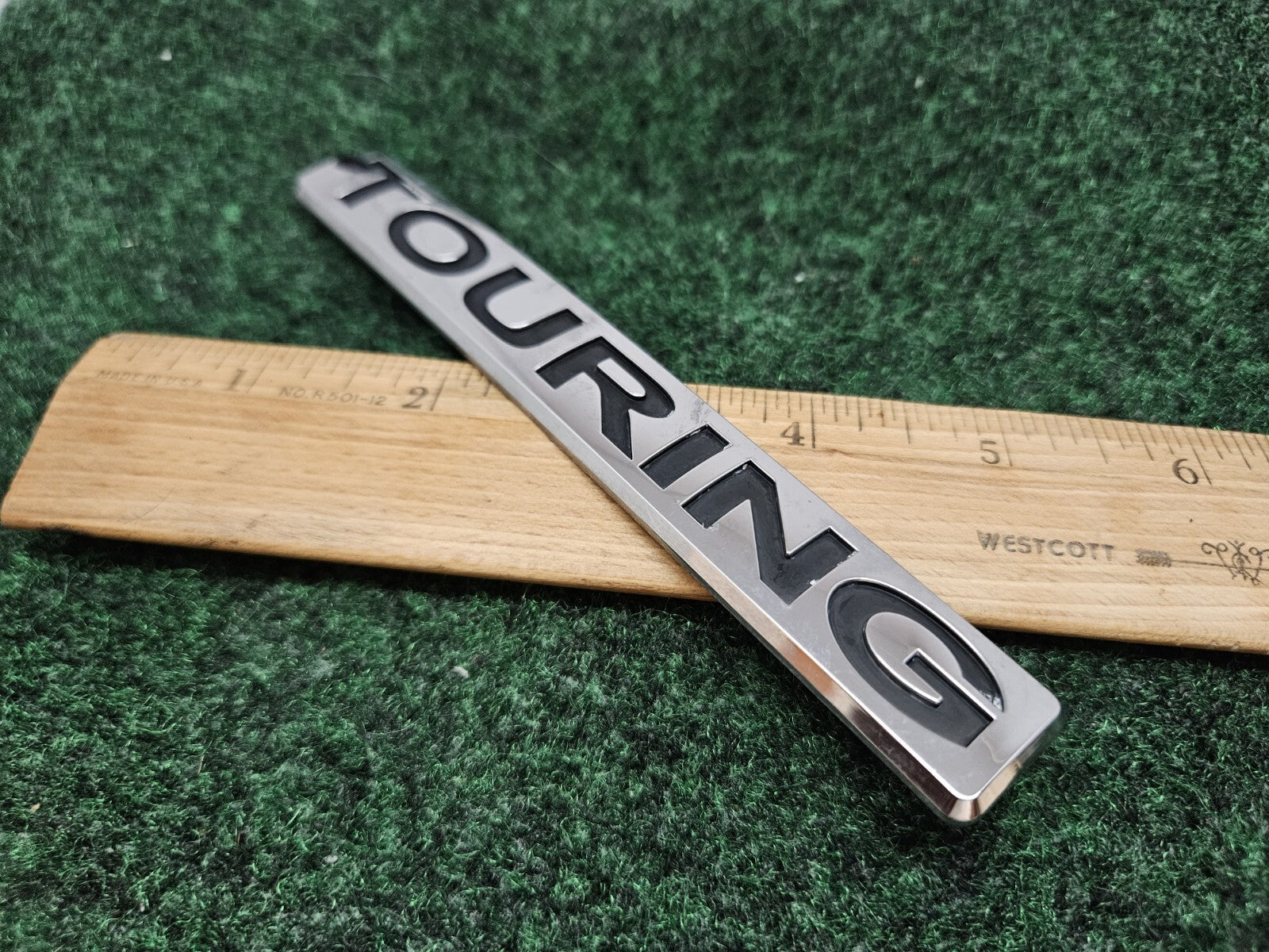 TOURING EMBLEM BADGE REAR BADGE LOGO CHROME TRUNK NAMEPLATE 5.5" GL4