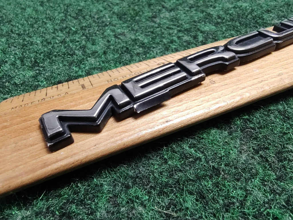 Mercury OEM Chrome Black Plastic 4.75" Emblem Badge Logo Nameplate Name 5S5
