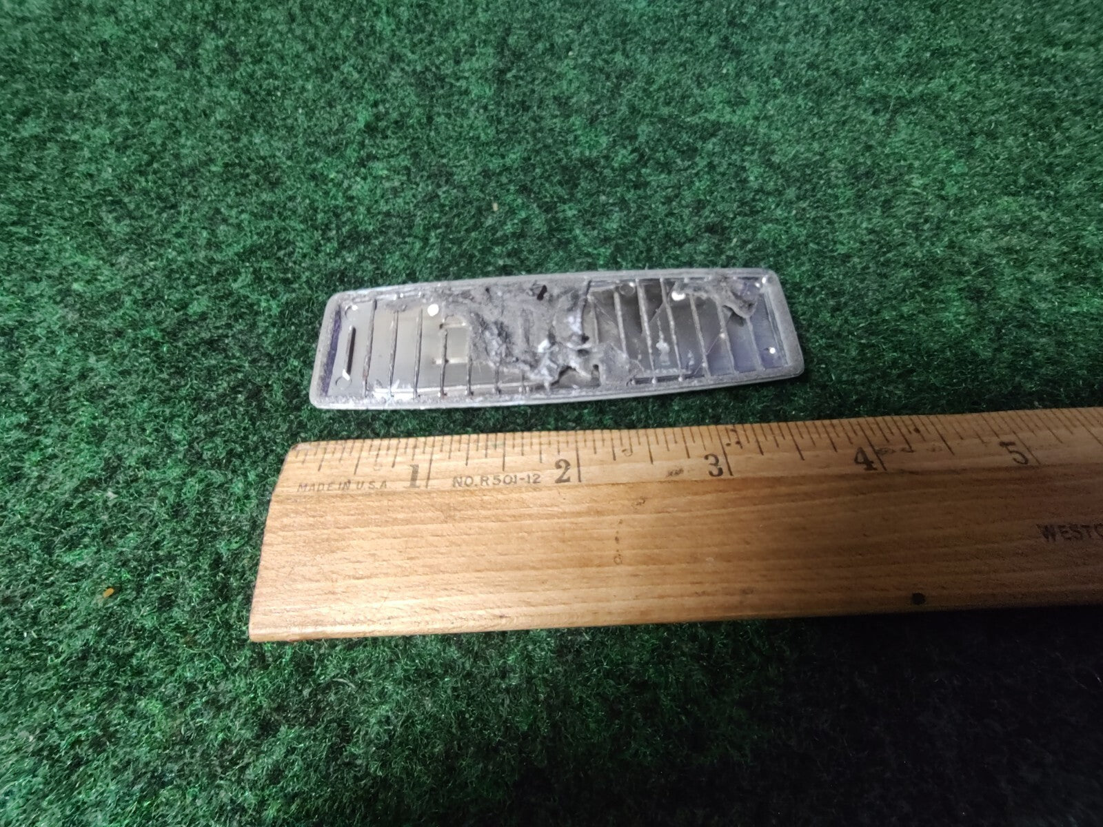 V6 Silver 3.75" Emblem Badge Logo Nameplate Name Plate OEM 6S4