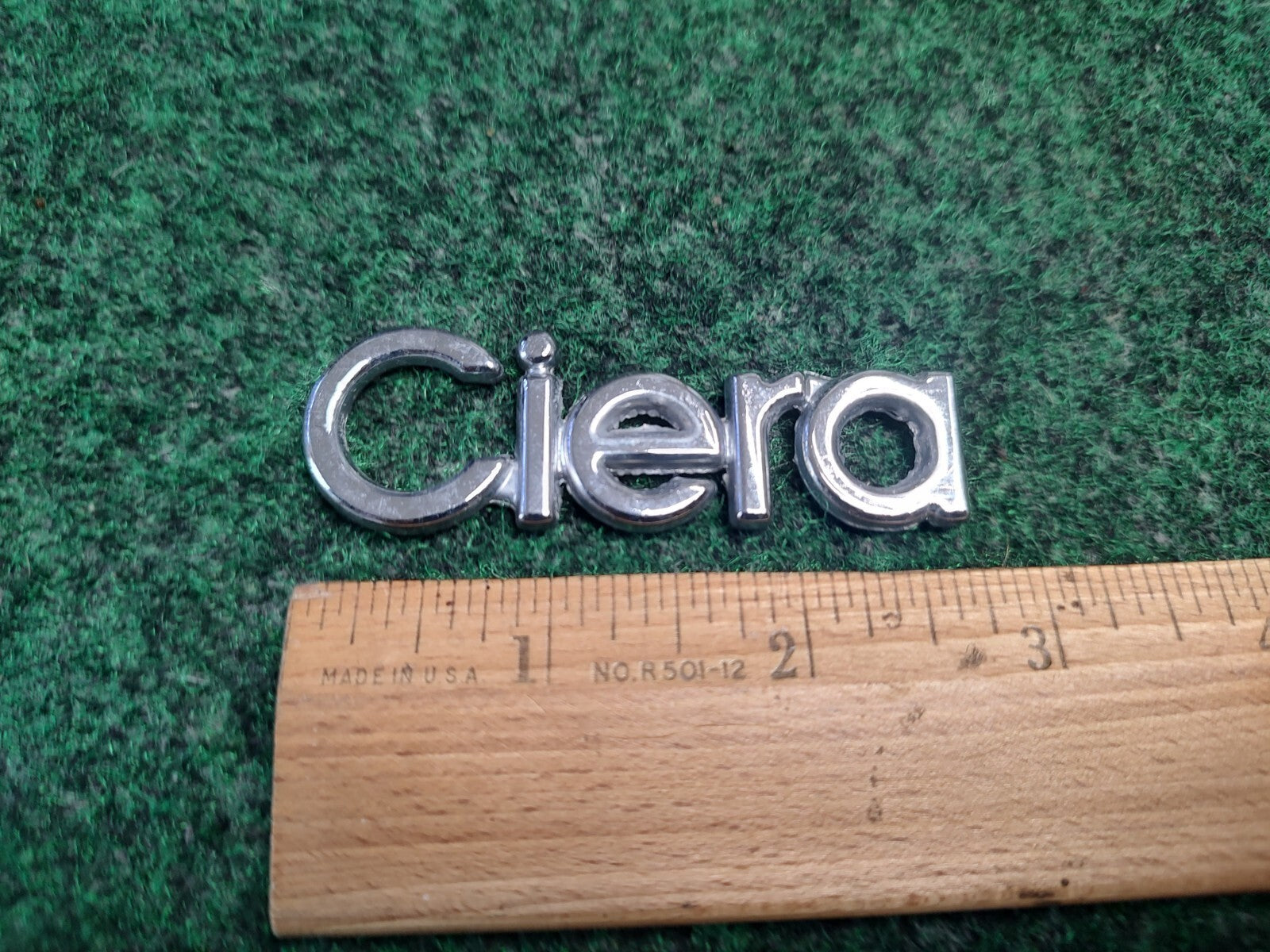 OEM Oldsmobile CIERA Emblem Badge Nameplate Metal Chrome Script Car Auto 4S9