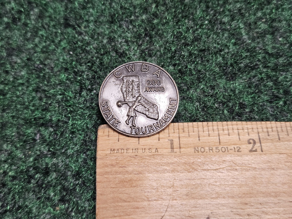 Vintage CWBA Bowling Association Calif. Pin 1968 200 Award State Tour.  E 112