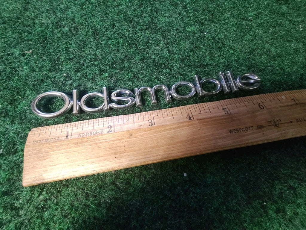Oldsmobile OEM Chrome Emblem Badge Logo Nameplate Name Plate 6.25" 4S3