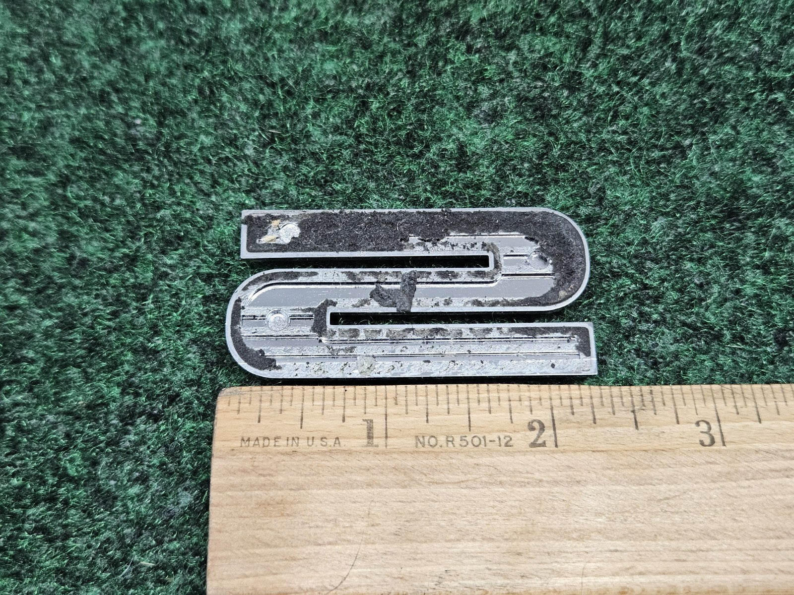 OEM Chrome "S" Hood Hatch Individual Letter Emblem Badge Logo Nameplate 2S2