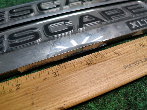(2) 2008 09 10 11 12 FORD ESCAPE CHROME EMBLEM NAME PLATE LOGO BADGE OEM 2S4