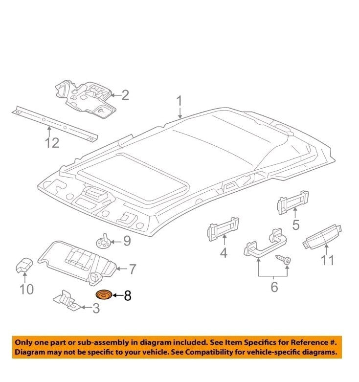 2014-2022 Grand Cherokee WK Interior Trim Sunvisor Cover Black 1MZ82DX9AC CL4