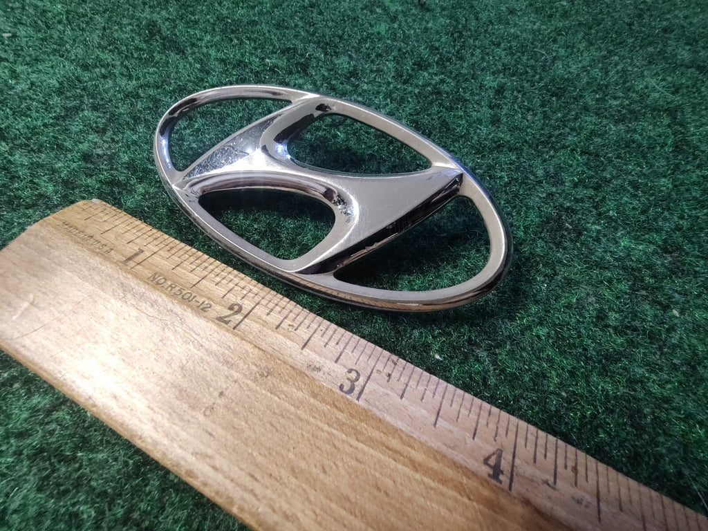 Hyundai Emblem Logo Symbol Badge Chrome OEM Nameplate Name Plate 3.75" 7S3
