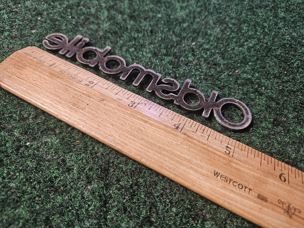 Oldsmobile Chrome Emblem Badge Logo Nameplate Name OEM Plate 5.25" 4M8