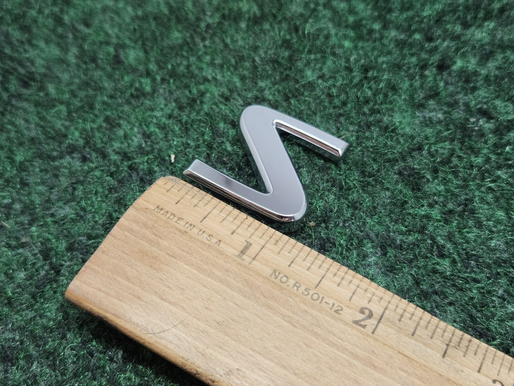 OEM Chrome "S" Hood Hatch Individual Letter Emblem Badge Logo Nameplate 2S6