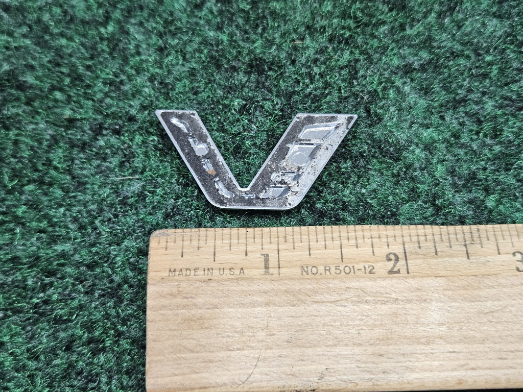 OEM "V" Chrome Individual Letter Lettering Emblem Badge Logo Nameplate 7S9