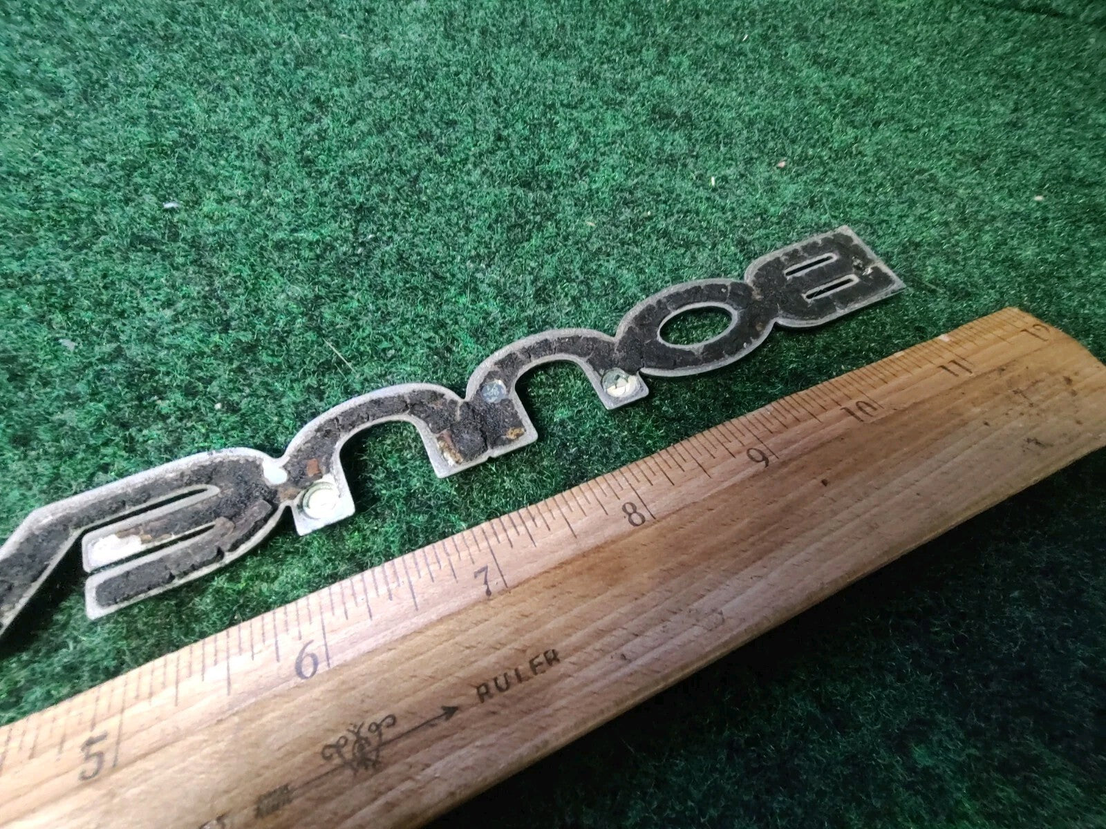 Pontiac OEM Bonneville Chrome & Black Emblem Badge Logo Nameplate Name 3S5