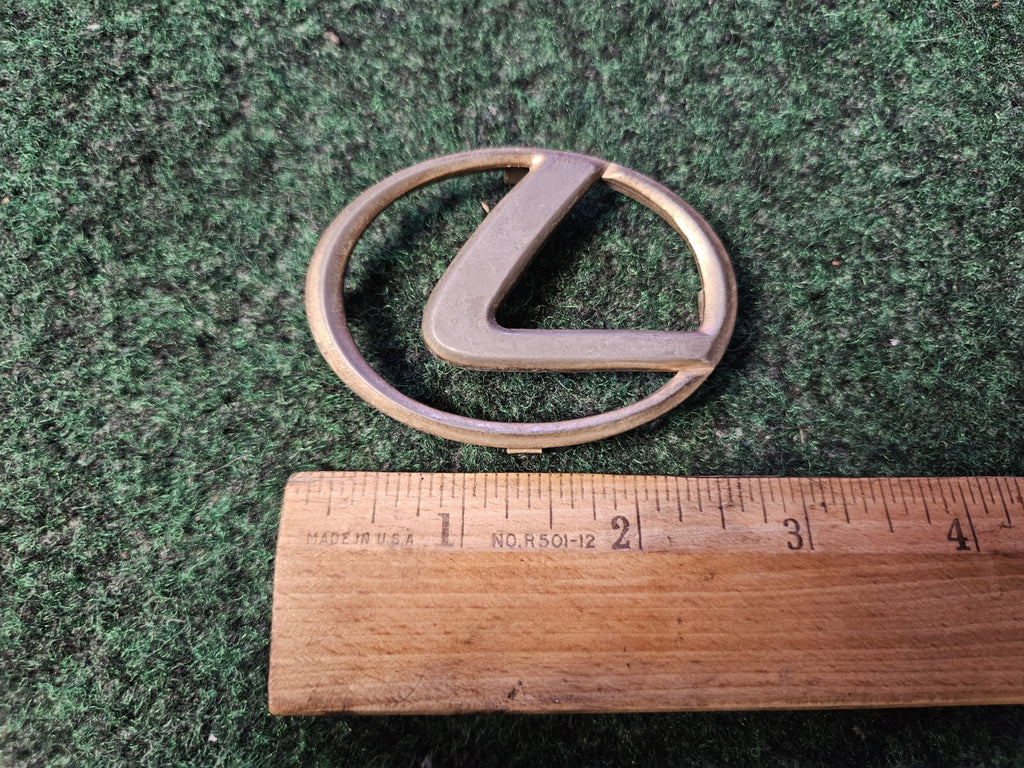 Lexus Emblem Badge Logo Gold Name Plate OEM Used 899037 4M9