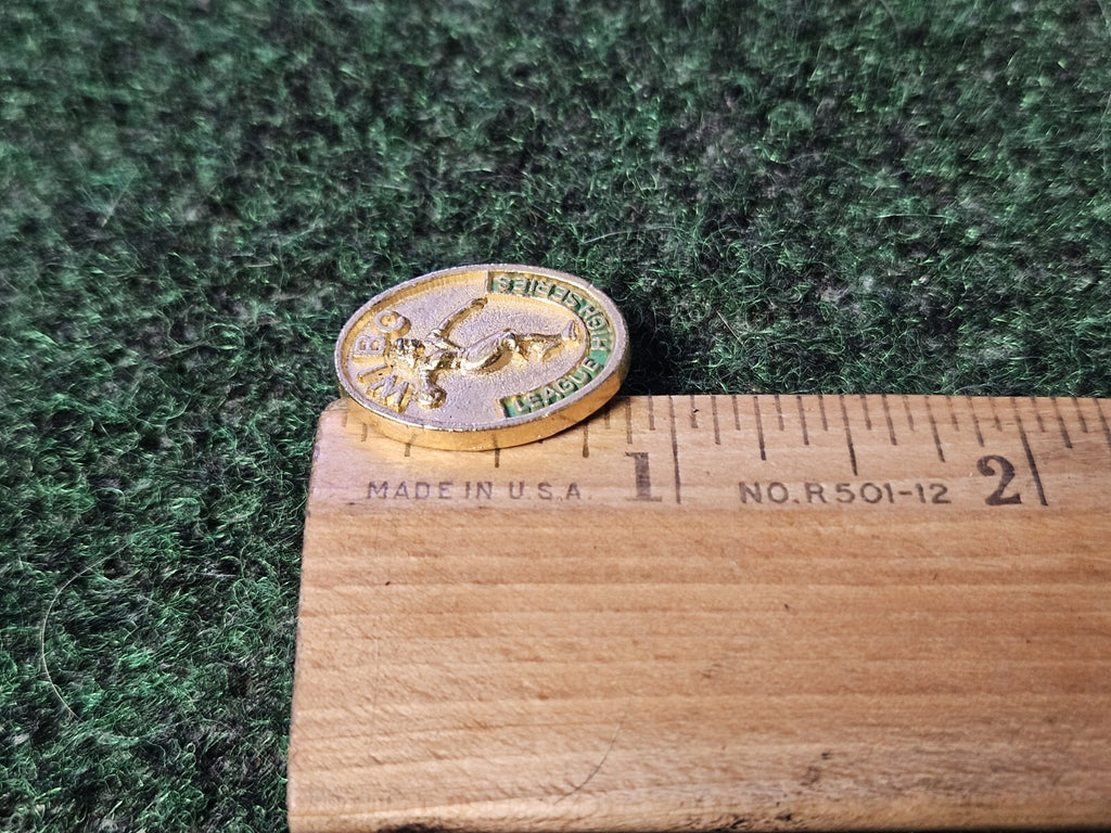 WIBC League High Series Bowling Gold Tone Vintage Lapel Pin