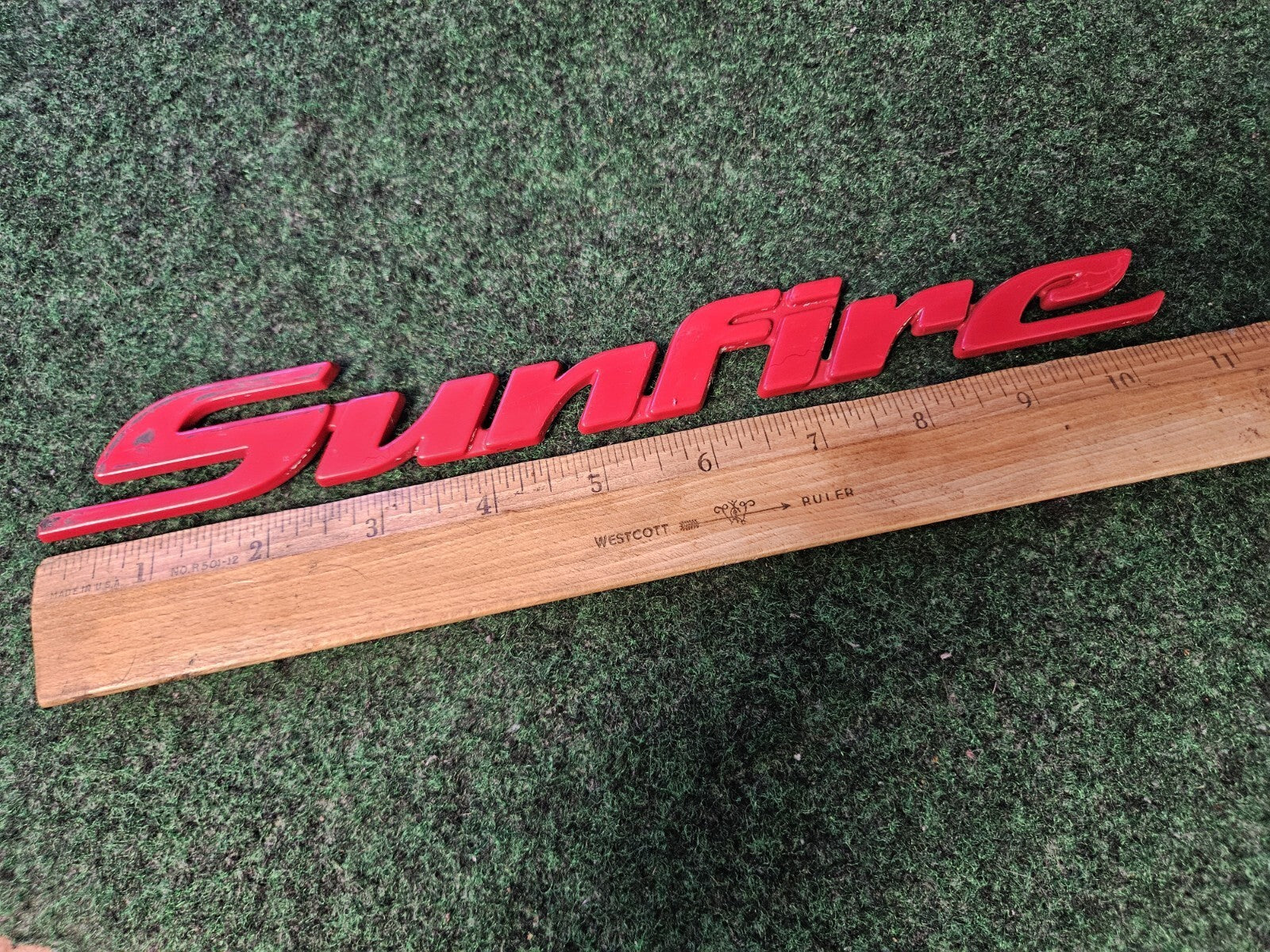 1998-2004 Pontiac Sunfire Red Emblem Badge Logo Nameplate Name Plate 4M9
