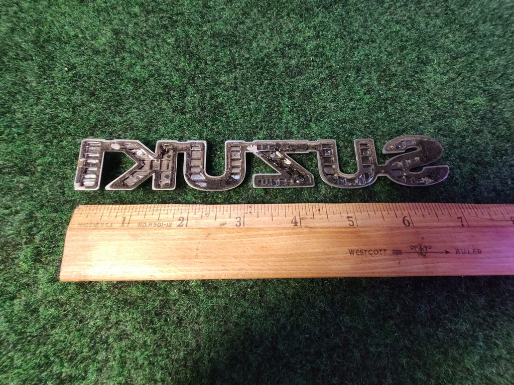 Suzuki OEM Chrome Plastic ~7'' Emblem Badge Logo Nameplate Name Plate 6S4