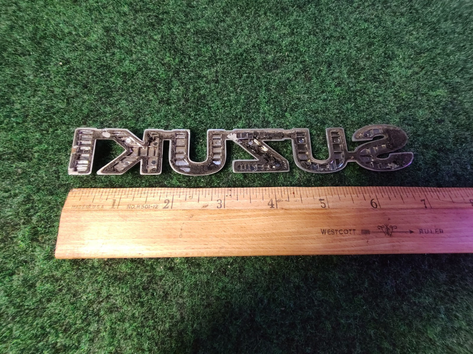 Suzuki OEM Chrome Plastic ~7'' Emblem Badge Logo Nameplate Name Plate 6S4