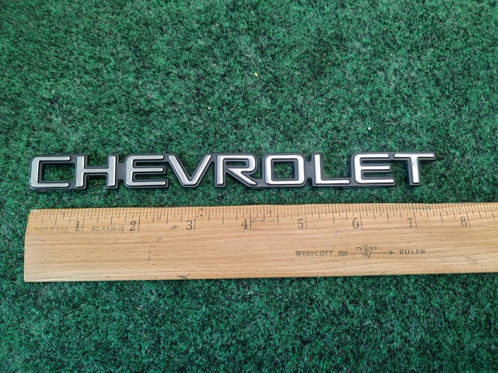 Chevy OEM Chevrolet Black Plastic Vintage Emblem Badge Logo Nameplate 7.5 in 3S9