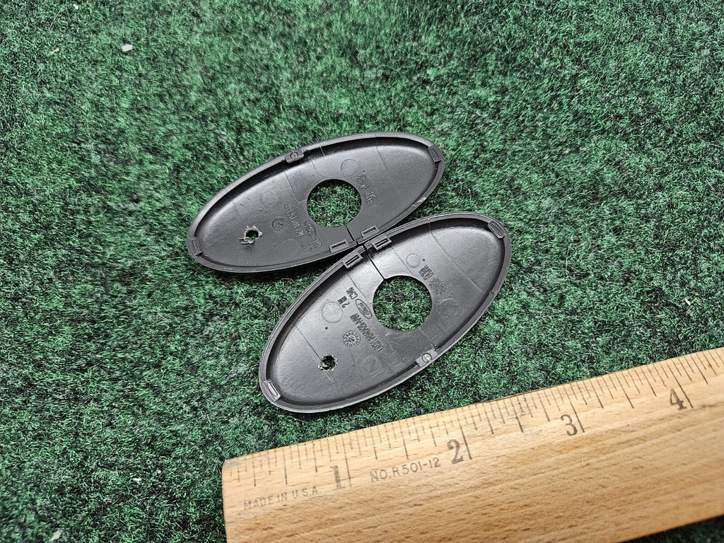 (2) 2013-2015 Ford Focus Black Front Left Right Sun Visor Cover Trim OEM 7S9