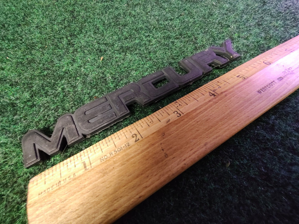 Mercury Emblem Logo Letters Badge Rear Black OEM NAMEPLATE NAME PLATE 6S4