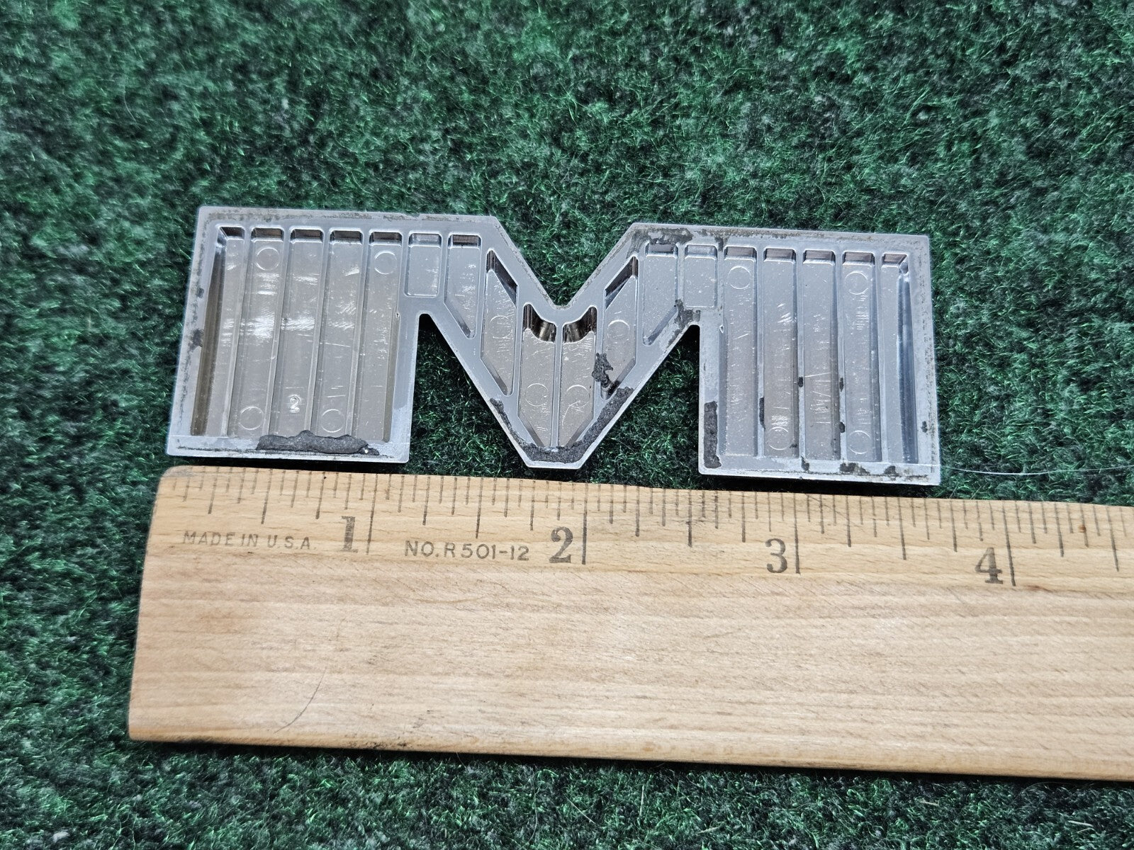 OEM "M" Silver Individual Letter Lettering Emblem Badge Logo Nameplate 7S8