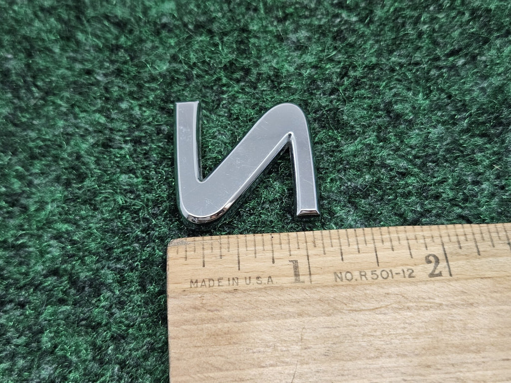 OEM Chrome "S" Hood Hatch Individual Letter Emblem Badge Logo Nameplate 7S9