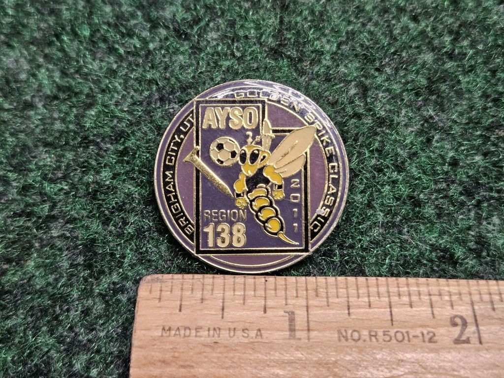 Golden Spikes Classics AYSO 2011 Region 138 Brigham City UT Lapel Pin Clasp
