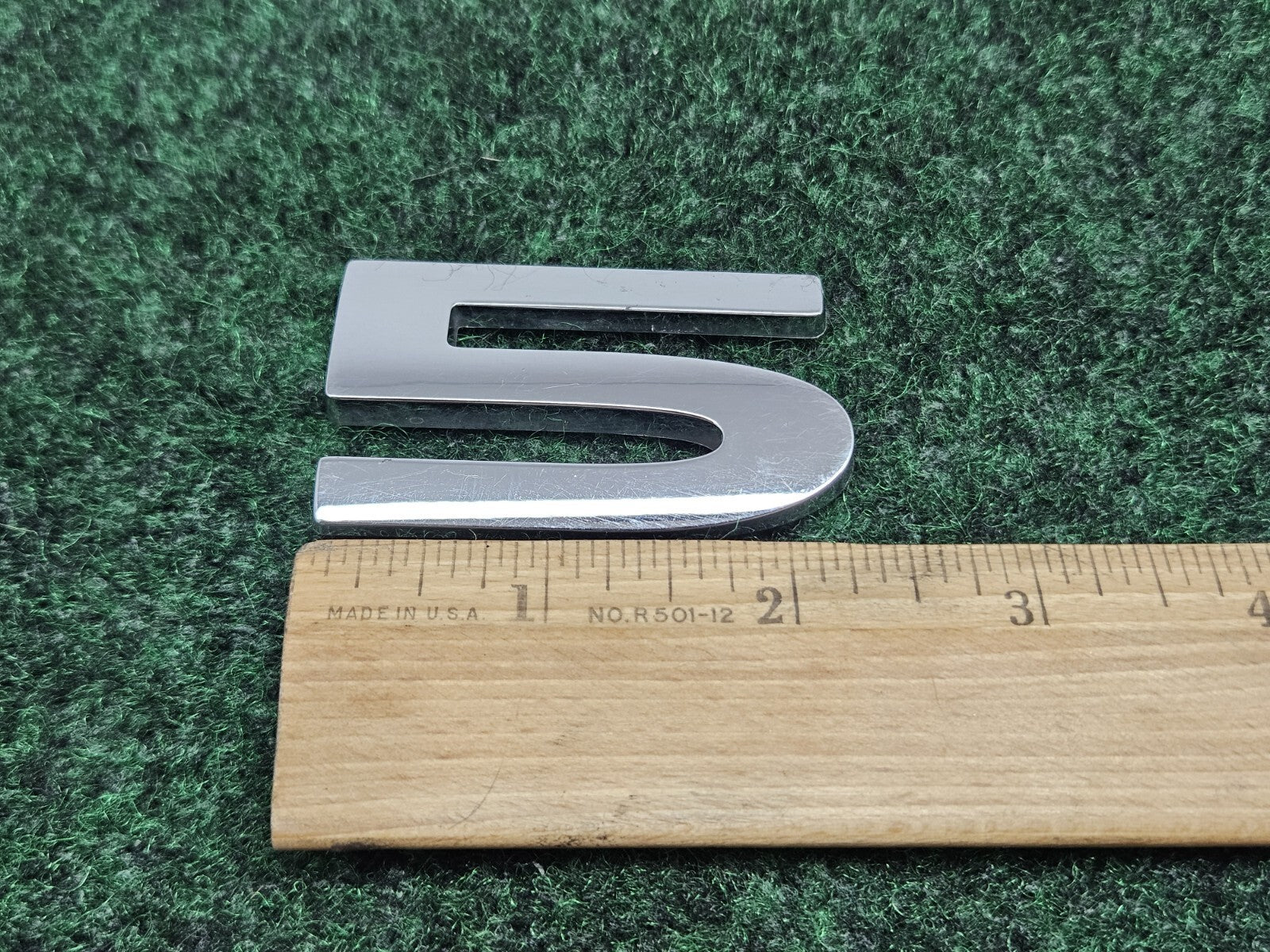 OEM "5" Chrome Individual Number Lettering Emblem 3D Badge Logo Nameplate 7S9