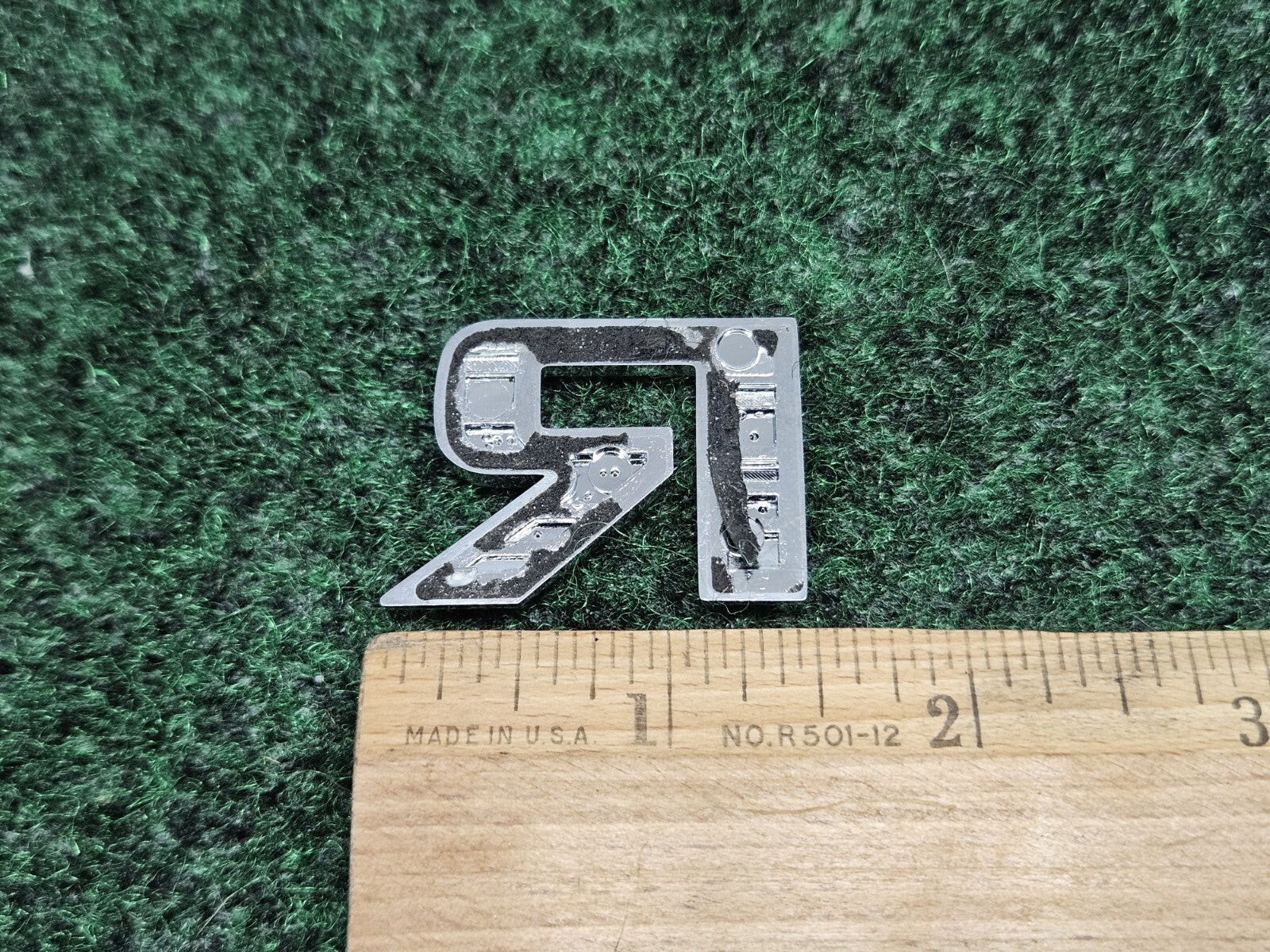 OEM "R" Chrome Hood Hatch Individual Letter Emblem Badge Logo Nameplate 7S9