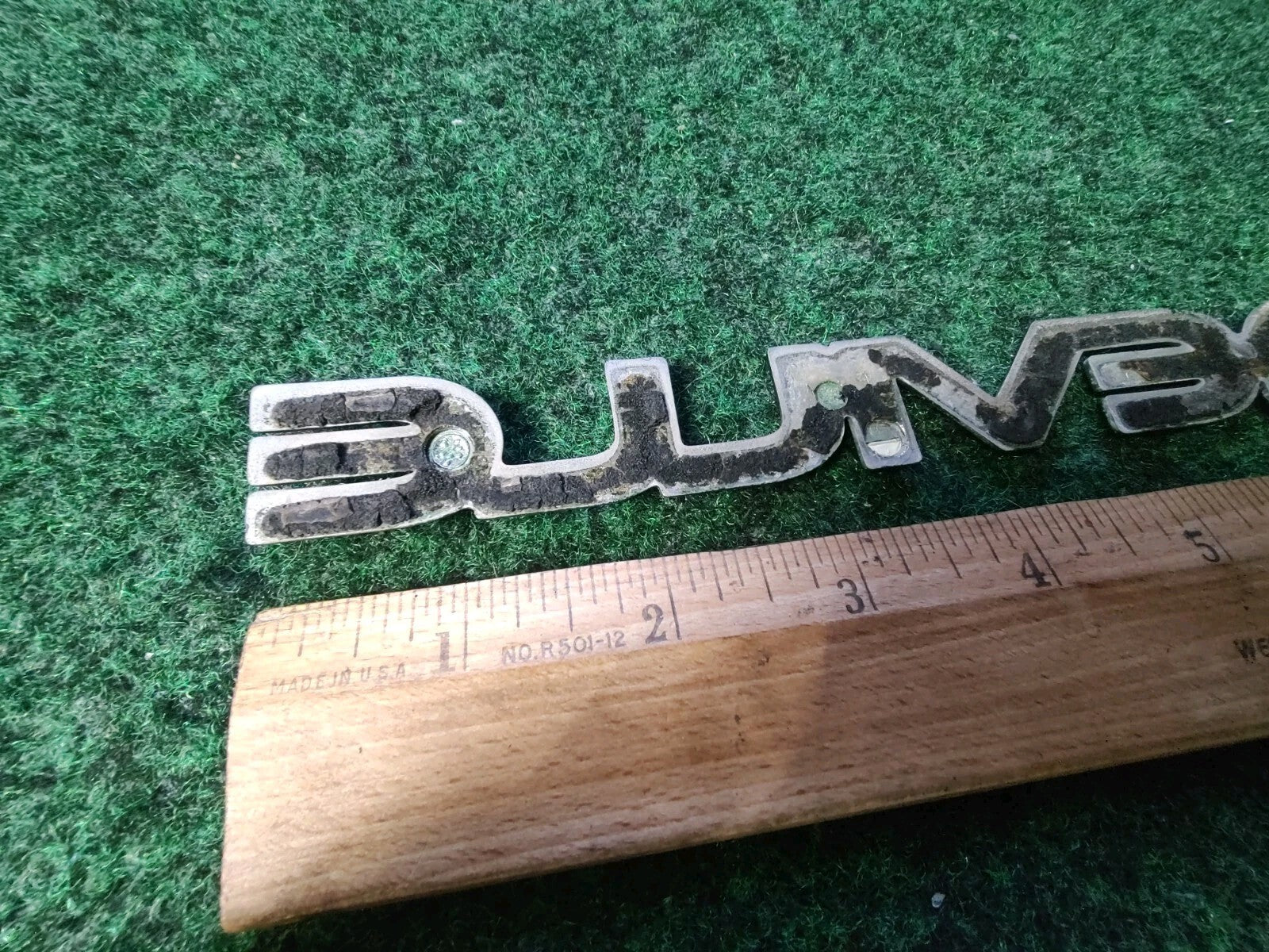 Pontiac OEM Bonneville Chrome & Black Emblem Badge Logo Nameplate Name 3S5