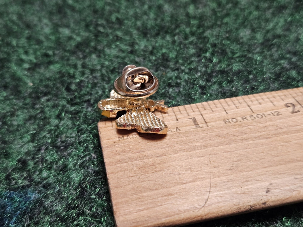 Colorful 1.2" Enamel Goldtone Bumble Bee Pin for Lapel Pack Hat w Pin Back