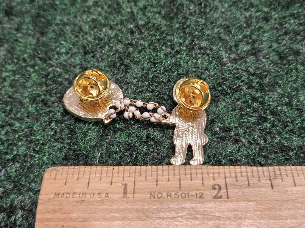 Girl With Balloon Pin Enamel Lapel Brooch