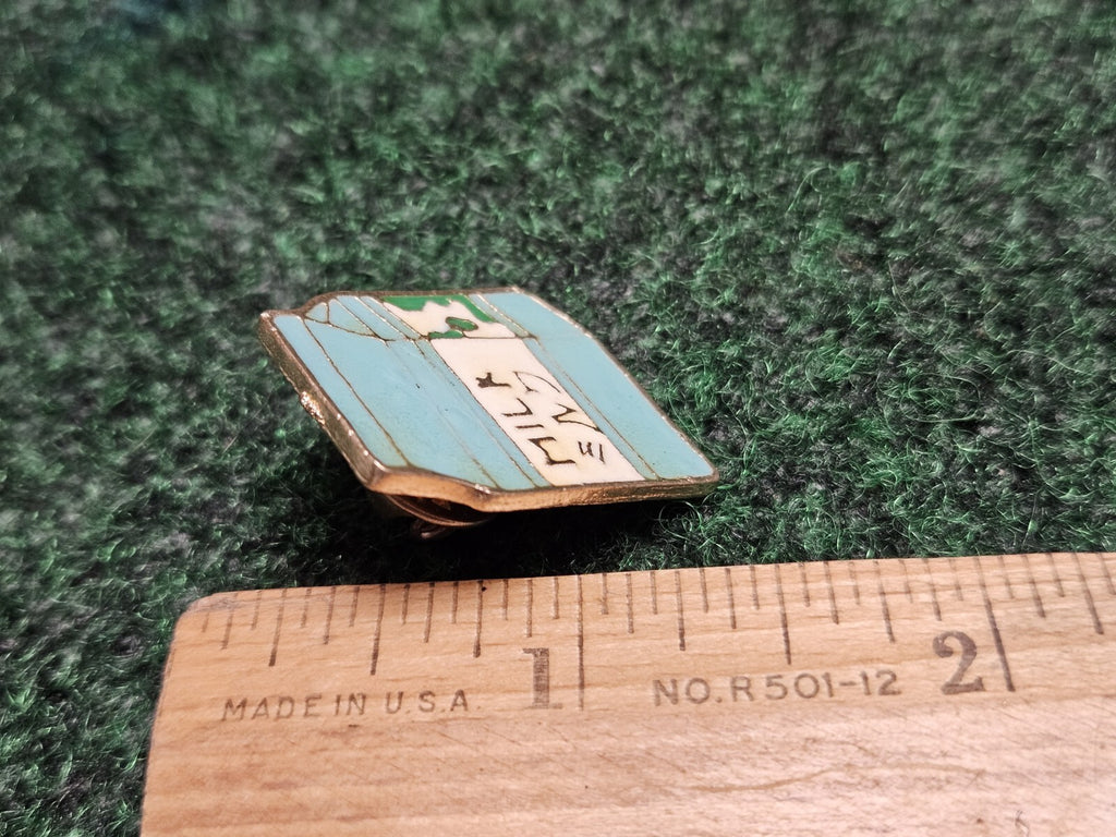 Colorful 1" Enamel Green Milk Container Pin for Lapel Pack Hat w Pin Back