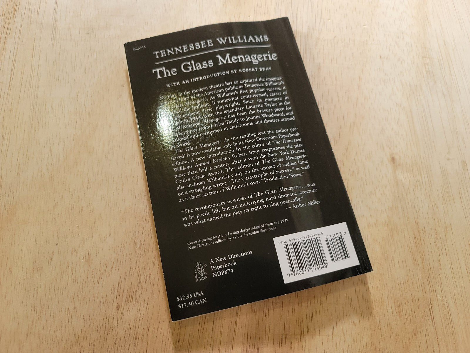 2 Of The Same Book The Glass Menagerie paperback Tennessee Williams B12