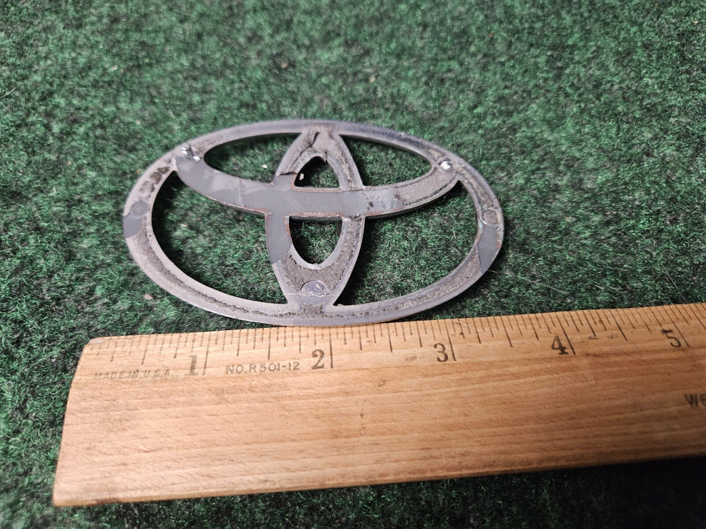 Toyota Chrome Emblem Logo Symbol Unknown Name Plate Model ~3.5" 9L2