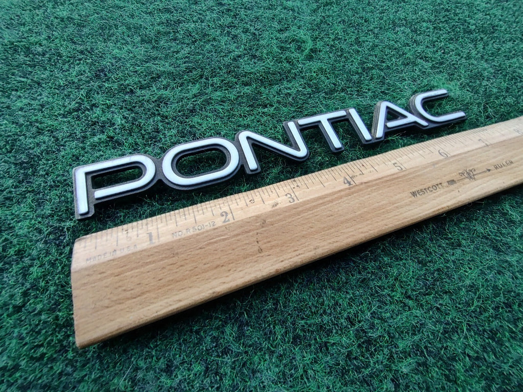 Pontiac OEM Vintage Plastic 7.25" Emblem Badge Logo Nameplate Name Insignia 2L3