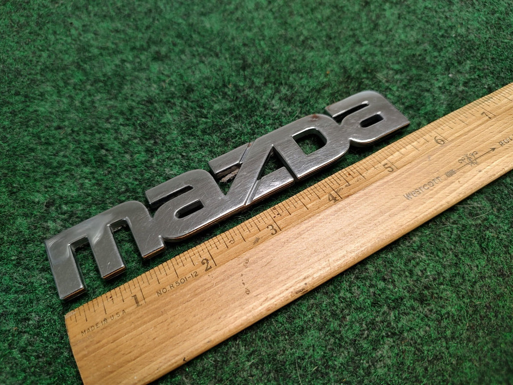 Mazda OEM Chrome Emblem Badge Logo Nameplate Name Plate ~5.8 Inches 4S4