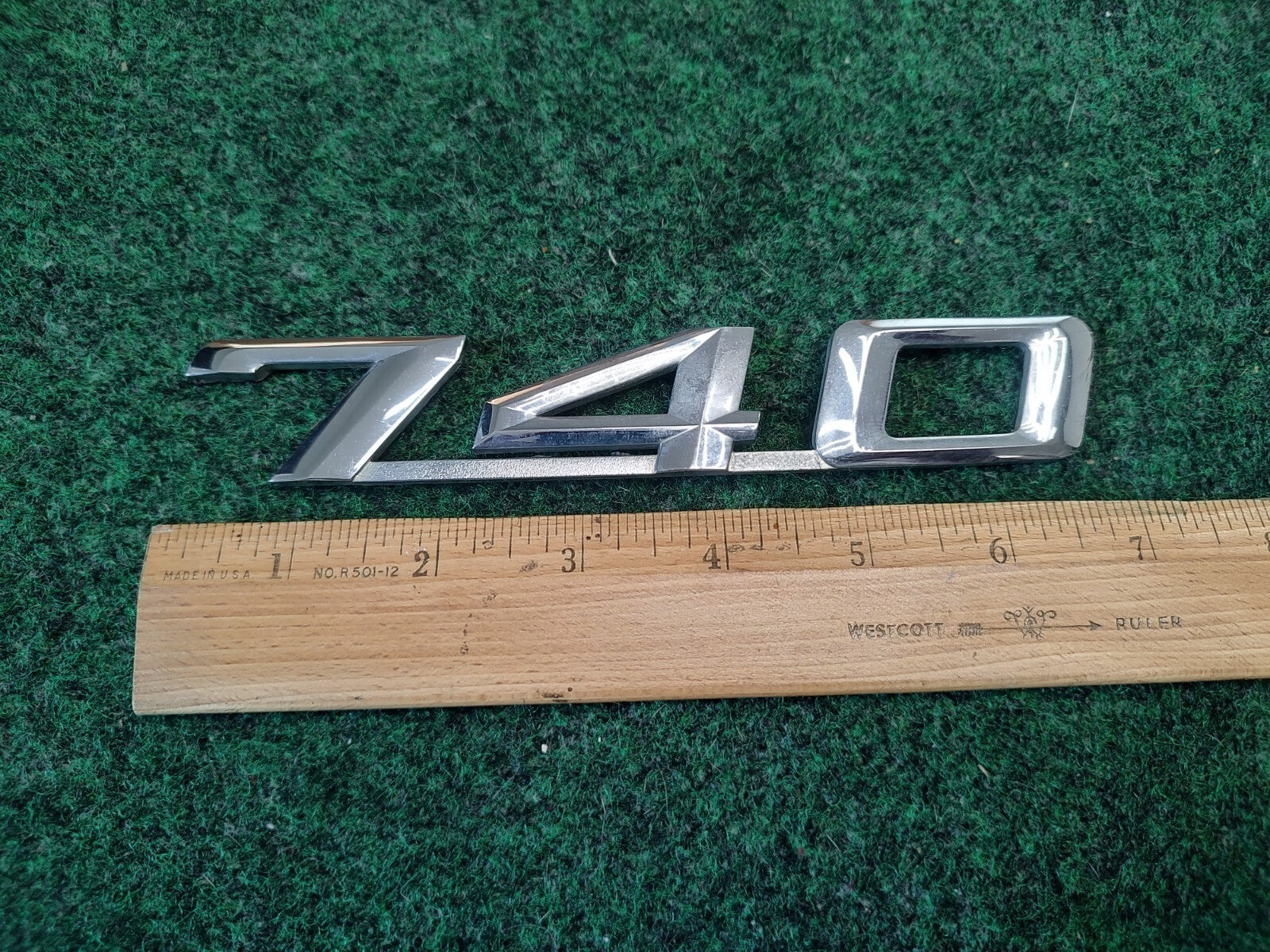 Genuine OEM BMW E38 Trunk Lid 740 Emblem Badge Logo 3S7