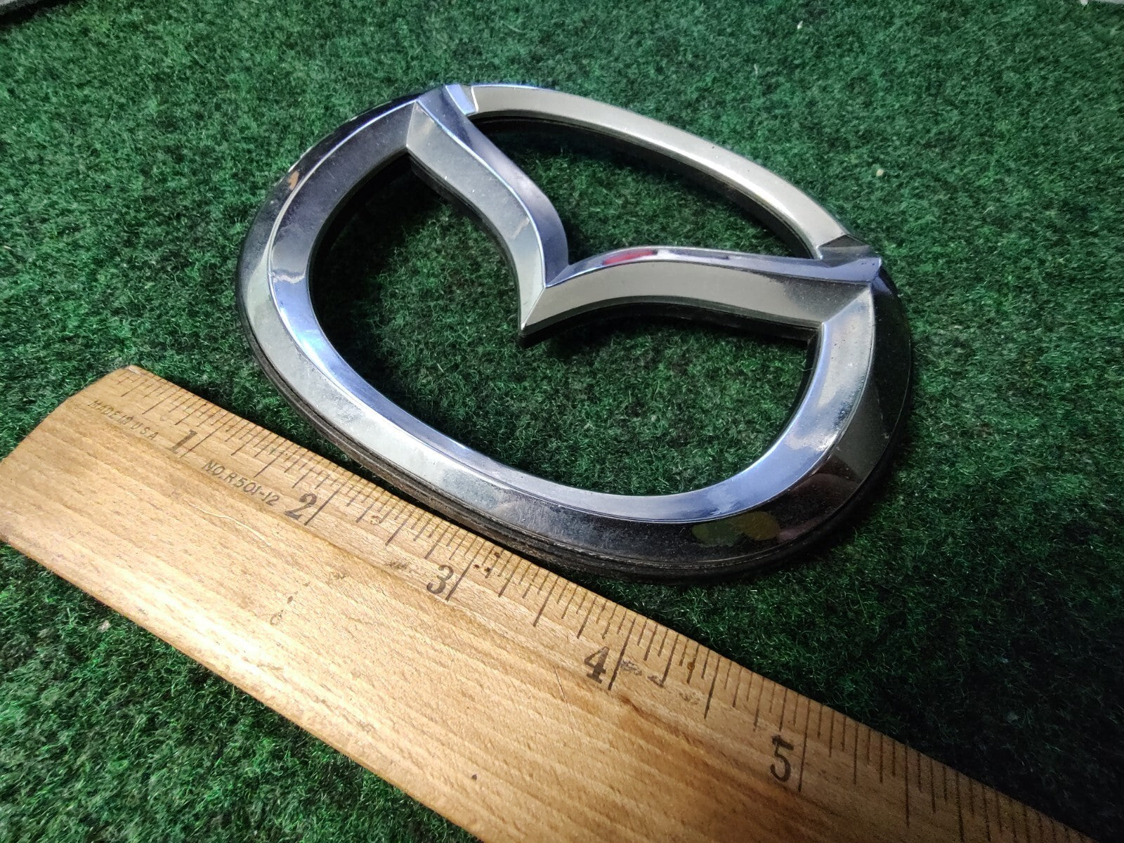 MAZDA Chrome Plastic Clip on Emblem Logo F-20116  OEM BADGE 3S6