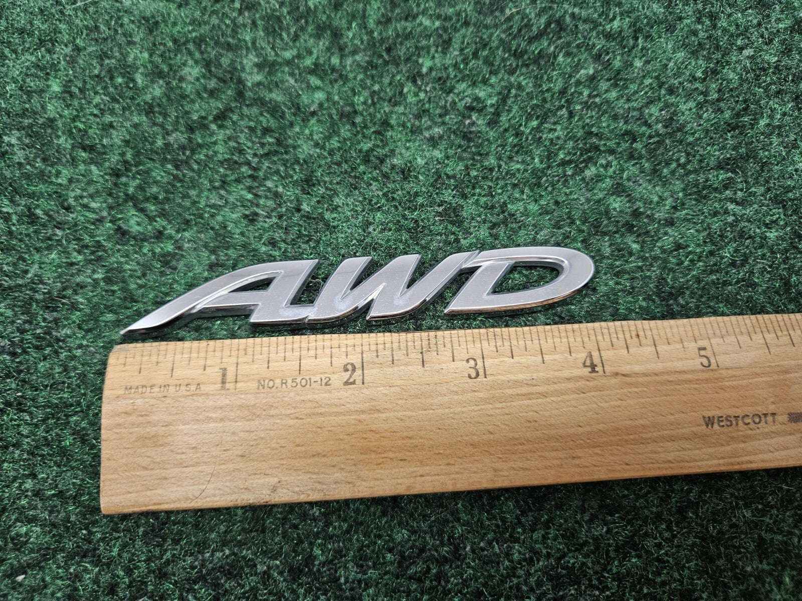 AWD Logo Chrome Emblem Badge Sign Logo Trim Name Plate OEM GL1