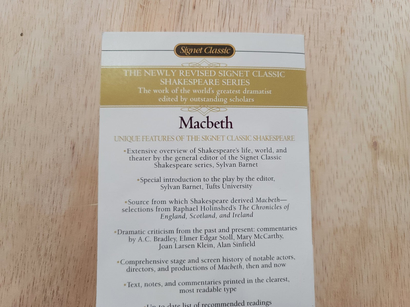 2 Of The Same Book Macbeth Signet Classics paperback William Shakespeare B12