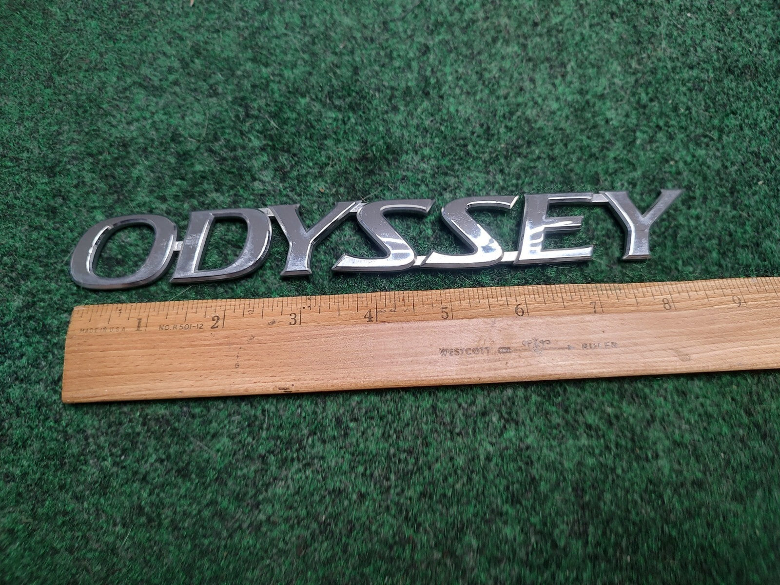 05-10 HONDA ODYSSEY REAR GATE LID EMBLEM LOGO BADGE SYMBOL CHROME LETTERS  3S6