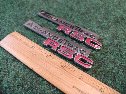 (2) Ford Expedtion Explorer Rear Chrome ADVANCE TRAC RSC NAMEPLATE Emblem 3S1