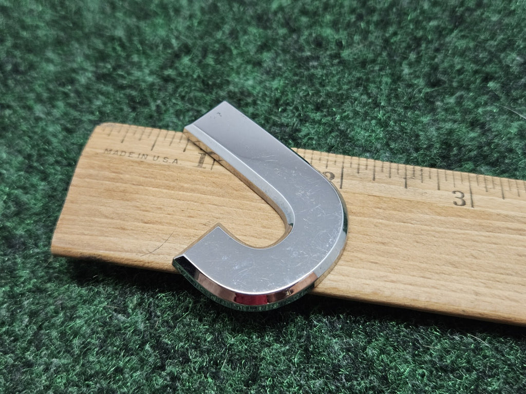 Jeep OEM "J" Chrome Hood Hatch Individual Letter Emblem Badge Logo Nameplate 7S6