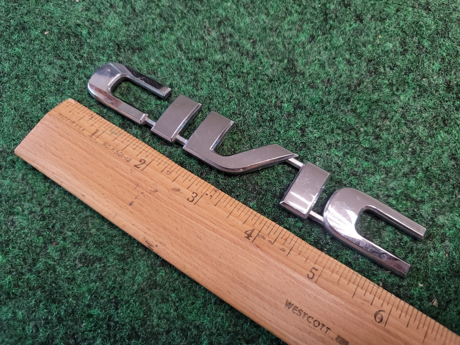 Honda OEM Civic 6" Chrome Plastic Emblem Badge Logo Nameplate Name Plate 2M4