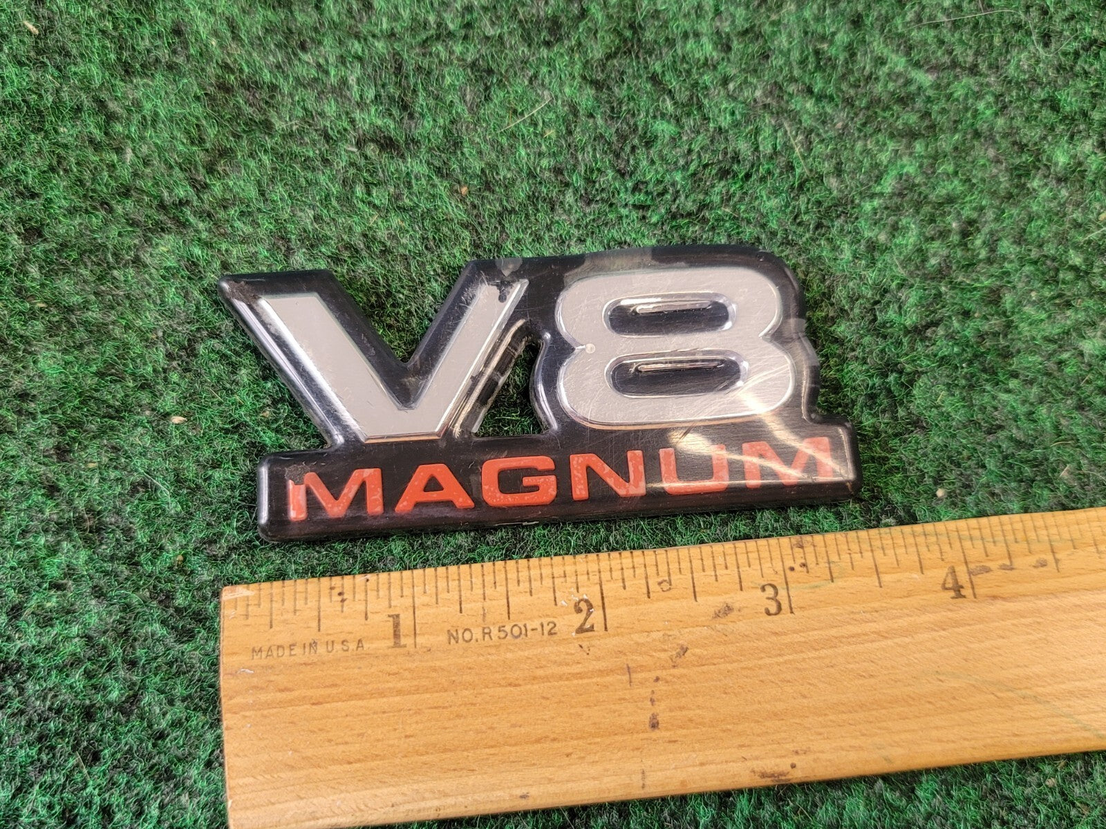 1994-2001 V8 Magnum Fender Door Emblem Nameplate Badge Ram Durango Van OEM 1M3
