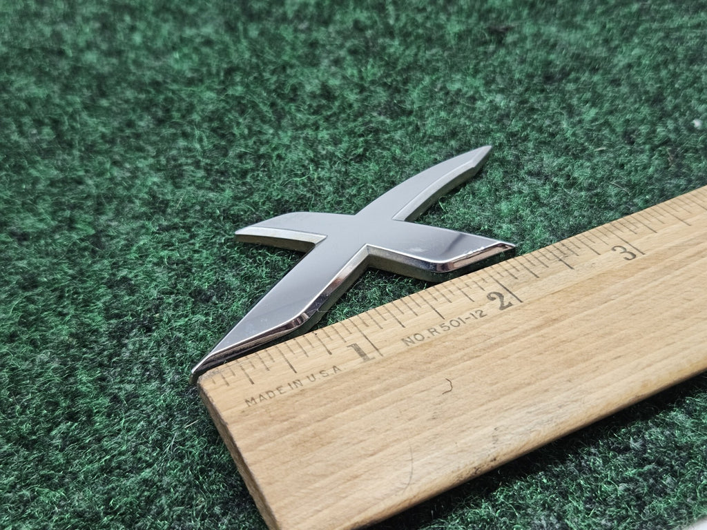 OEM "X" 3D Chrome Individual Letter Lettering Emblem Badge Logo Nameplate 2S2