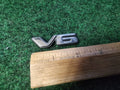 Pontiac OEM V6 Chrome Black Plastic Emblem Badge Logo Nameplate Name Plate 7S3