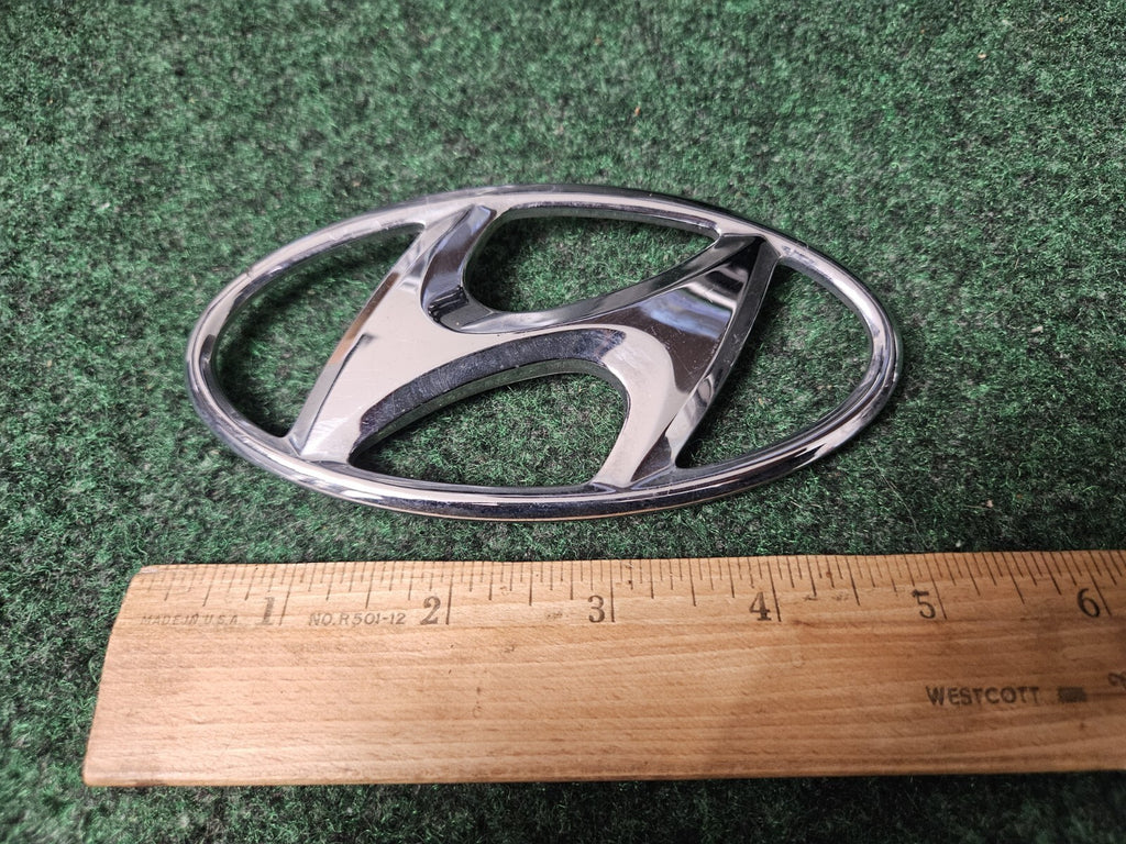 Hyundai Emblem Logo Symbol Badge Chrome OEM Nameplate Name Plate ~5" 9L2
