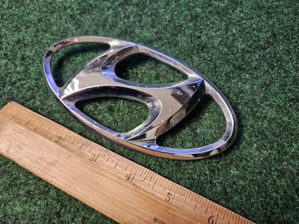 Hyundai Emblem Logo Symbol Badge Chrome OEM Nameplate Name Plate ~5.75" 5M2
