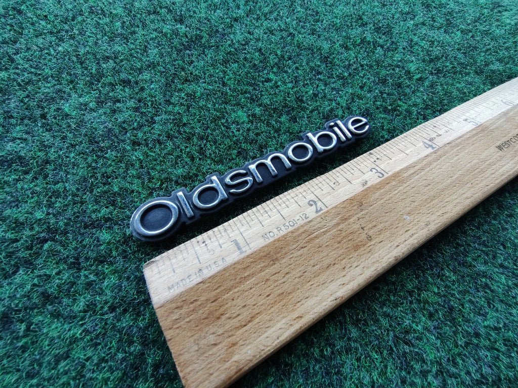 Oldsmobile OEM Chrome Emblem Badge Logo Nameplate Name Plate 3.5" 5S4