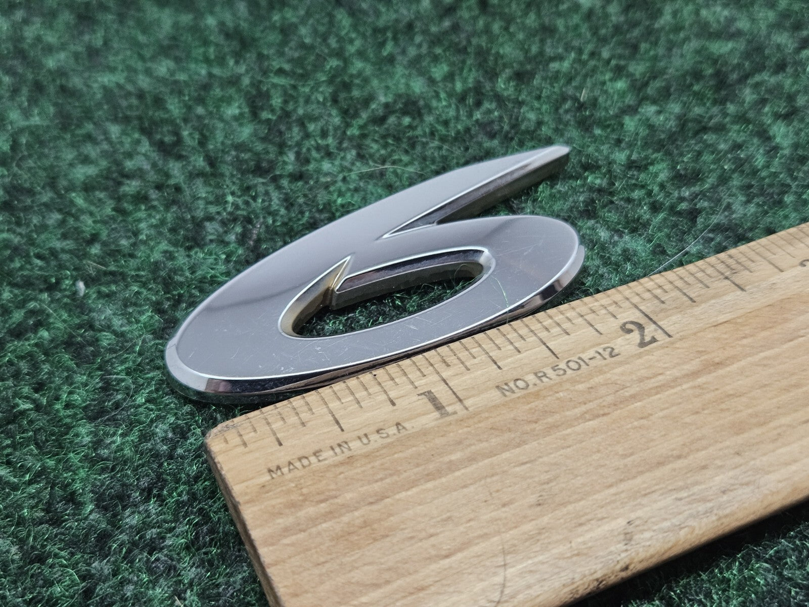 OEM "6" Chrome Individual Number Lettering Emblem Badge Logo Nameplate 3D  7S7
